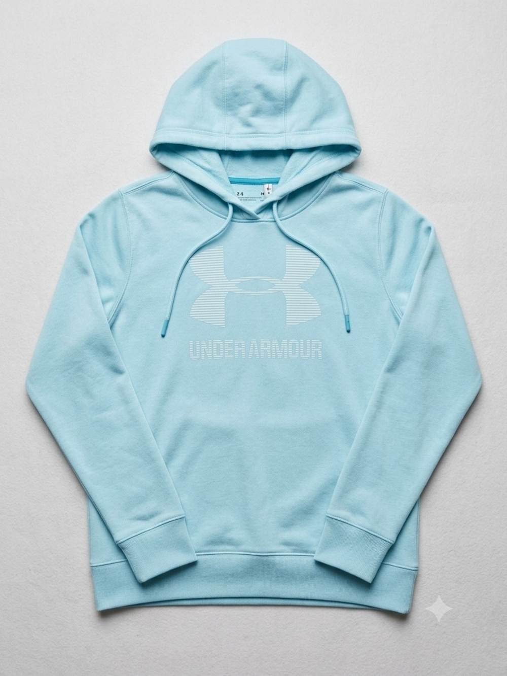 Under Armour Men's Light Blue Pullover Hoodie with Logo